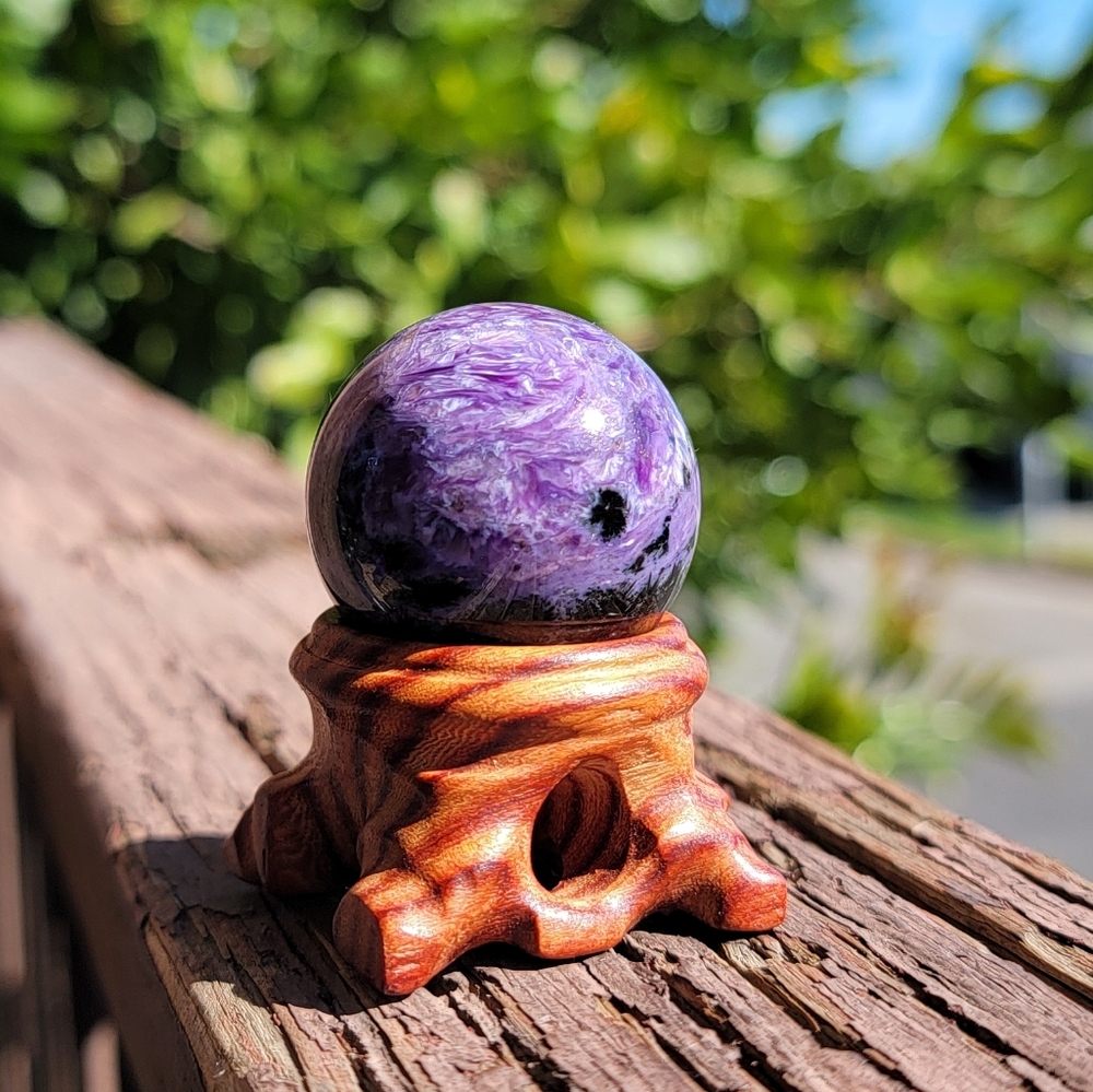 NEW 1.6" CHAROITE SPHERE